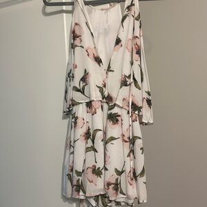 Floral White Romper